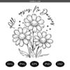 All Oopsies No Daisies SVG PNG, Vintage wildflower svg, Daisy floral svg, cottagecore design