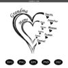 Custom Heart Grandkid Name Svg, Personalized Mama Cricut Design Vector Bundle SVG