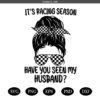 It's Racing Season PNG SVG,Checkered Flag Hair PNG SVG