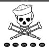 Jackass Sailor Skull Logo SVG PNG, Jackass Ridge Ranch SVG, Skull Logo SVG PNG