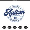 Autism awareness SVG, Autism SVG, In April we wear blue SVG
