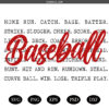 Baseball Typography Word Customizable SVG PNG, Baseball Season SVG PNG
