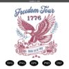 Freedom Tour 1776 Png, Retro 4th of July Png svg, Born Free Eagle Png svg