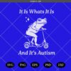 It Is What It Is And It's Autism PNG, Autism Awareness Shirt Svg, Funny Frog Svg