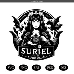 Suriel Tea Co Book Club Graphic SVG, Reading Teapot SVG PNG