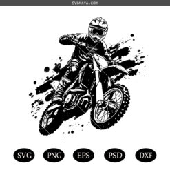 Motocross clipart SVG, Motorcycle SVG