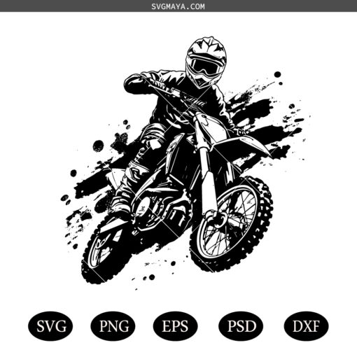 Motocross clipart SVG, Motorcycle SVG