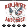 patriotic red white goose svg, Retro 4th of July Goose Png svg