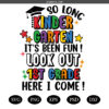 1st Grade Here I Come SVG , Kindergarten Grad Svg, Last Day of School Svg, So Long Kindergarten Svg