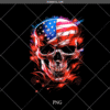 American flag Skull PNG, Skull Design PNG