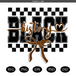 Black History love Coquette Bow PNG SVG, African American Juneteenth PNG SVG