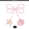Coastal Seashell Starfish PNG ,Coquette Clam Pearl Bow PNG