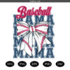 Coquette Baseball Mama SVG PNG, Cute Baseball SVG PNG, Baseball Mama SVG PNG