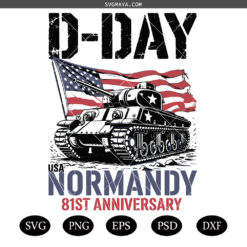 D-Day Omaha Beach 81st Anniversary Tribute SVG PNG, Overlord 1944 D-Day SVG PNG, June 6 1944 WWII  SVG PNG