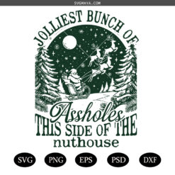Funny Adult Christmas SVG PNG, Sarcastic Christmas Jumper SVG PNG, Jolliest Bunch of Assholes