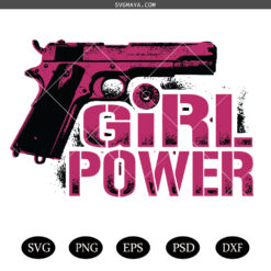 Girl gang hand drawn lettering vector quote SVG, Girl Power SVG