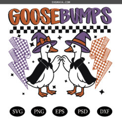 Goosebumps Halloween PNG SVG, Funny Halloween Goose Witch Digital SVG