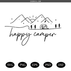 Happy camper SVG PNG, Camper SVG ,  Adventure svg, camping life SVG