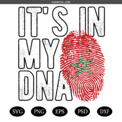It's in my DNA Morocco Flag Fingerprint SVG, Fingerprint PNG SVG, Morocco Png svg