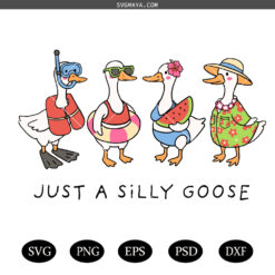 Just A Silly Goose Summer SVG PNG, Retro Goose Family SVG PNG, Cute Just A Silly Goose SVG PNG