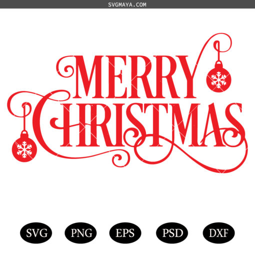 Merry Christmas SVG, Merry Christmas Saying SVG, Christmas SVG