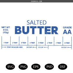 Salted Butter PNG SVG, Stick of Butter Design SVG, Salted Butter Graphic