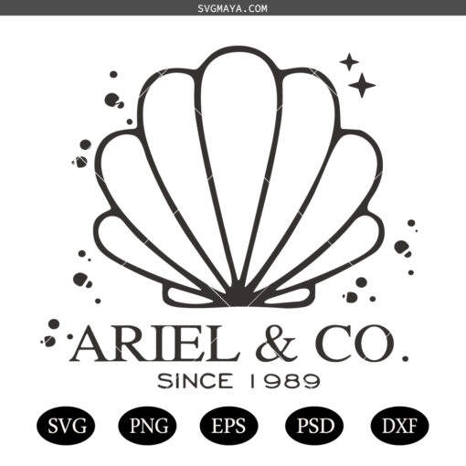 Shell Sea Vector Vector SVG PNG, Ariel and Co SVG