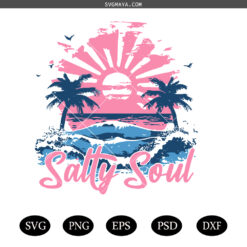 Summer Salty Soul SVG PNG, Trendy Summer SVG PNG