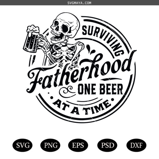 Surviving fatherhood one beer at a time SVG PNG, Father's Day SVG PNG