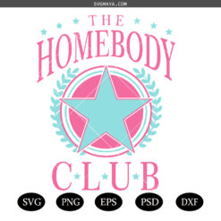 The homebody club SVG PNG, retro introvert SVG PNG, self love SVG PNG