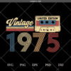 Vintage 1975  Birthday SVG PNG, Vintage 1975  Birthday Gifts SVG PNG