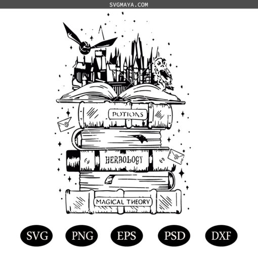 Wizard Castle Book SVG, Pottery Book Svg, Bookworm Gifts svg