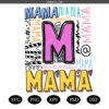 M for mama SVG PNG ,mama typography SVG PNG, retro mama SVG PNG