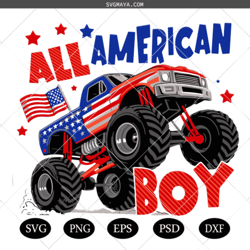 All American Boy PNG SVG, Kids Patriotic  SVG PNG, Happy Retro USA SVG PNG