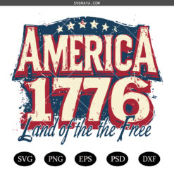 America 1776 PNG SVG, Patriotic 4th of July Png Sublimation USA Independence Day Design, Retro 1776 SVG PNG