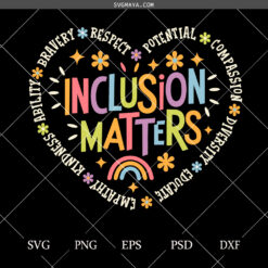 Autism Awareness SVG PNG, Inclusion Is My Jam Neurodiversity SVG PNG, Autism Kids SVG