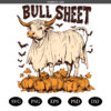 Bull Sheet PNG SVG, Halloween SVG PNG, Bull PNG SVG, Ghost Cows SVG PNG