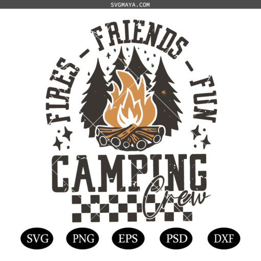 Camping Crew SVG PNG, Family Camping Trip Clipart PNG SVG , Group Camping Design SVG PNG