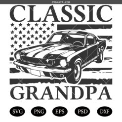 Classic Grandpa SVG PNG, Cool Grandpa SVG PNG, Grandfather Gift SVG PNG