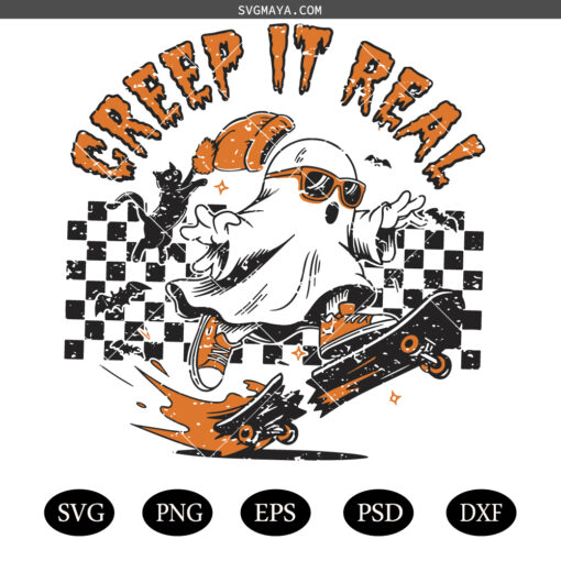 Creep It Real Png, Boo SVG PNG, Cute Boo Halloween PNG SVG, Pumpkin Halloween, Boo SVG , Halloween Boo Bow Png