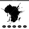 Drippin Africa Map Svg Png, Melanin Svg, African American Svg
