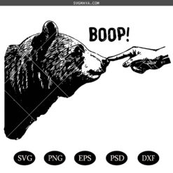 Funny Boop the Bear SVG PNG, Boop Bear PNG SVG, Retro Grizzly Bear SVG