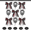 Halloween Coquette Bow PNG SVG ,Retro Horror Halloween Bow SVG, Coquette Halloween PNG SVG