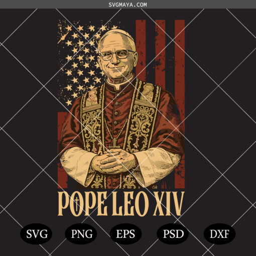 Leo XIV Catholic  SVG PNG, Pope Leo XIV Digital SVG PNG, Catholic Church Printable SVG PNG