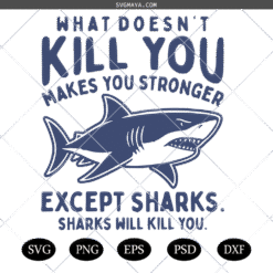 Shark  SVG PNG, Cartoon Shark SVG, Cute Shark  SVG PNG, Shark Design SVG