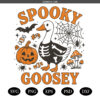 Spooky Goosey PNG SVG, Goose Halloween SVG PNG, retro Halloween SVG