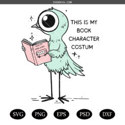 This Is My Book Character Costume SVG PNG ,Funny Book SVG PNG, Cartoon Characters SVG