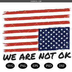 We are not OK SVG PNG,  American Protest Politics SVG PNG, Pro USA SVG PNG, Retro We are not OK SVG