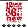 12 New Chapters 365 New Chances svg png, New year svg png