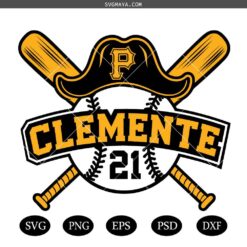 Clemente 21 Svg, Clemente 21 Png, Roberto Clemente Svg, Puerto Rico Baseball Player svg png